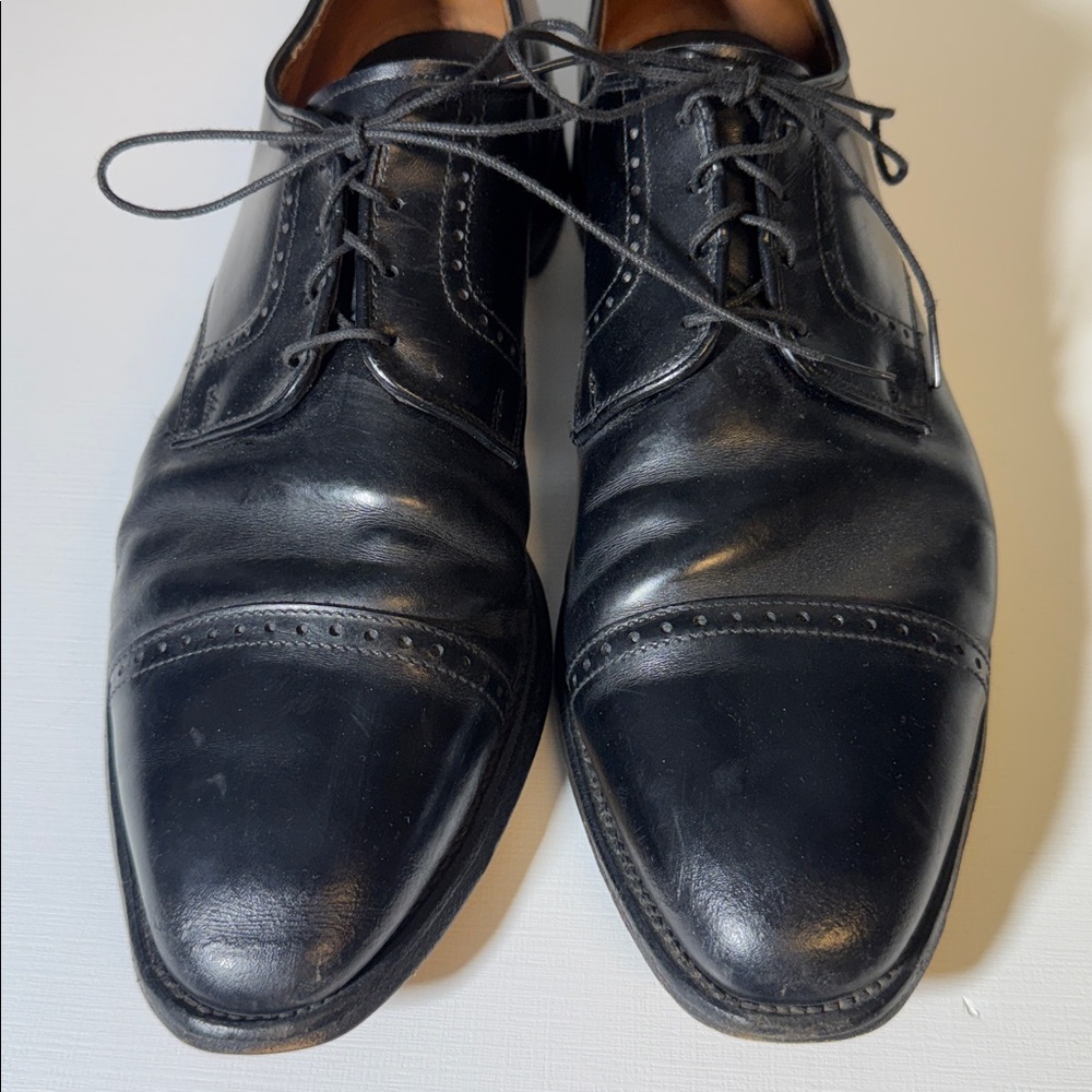Allen Edmonds 13 D black Clifton leather cap toe oxford dress shoes EUC - Picture 2 of 9